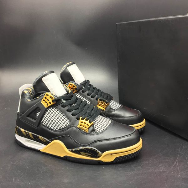 Leather Basketball Shoes 4 4s LS LIGHTNING Mens Black Gold Fashion Outdoor Trainer Sports Sneaker Comfortable Designer Shoes High Quality 
Leather Basketball Shoes 4 4s LS LIGHTNING Mens Black Gold Fashion Outdoor Trainer Sports Sneaker Comfortable Designer Shoes High Quality