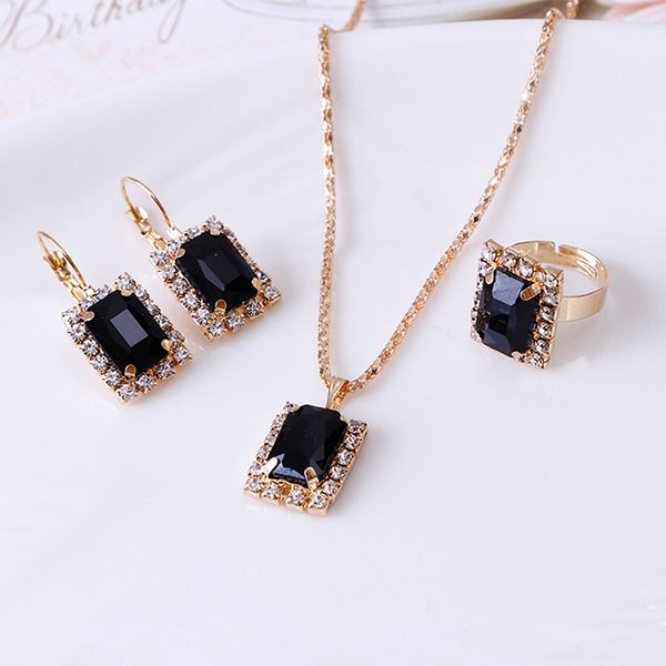 1set crystal necklace earrings ring set for women jewelry sets christmas gifts, Silver
1set crystal necklace earrings ring set for women jewelry sets christmas gifts, Silver
