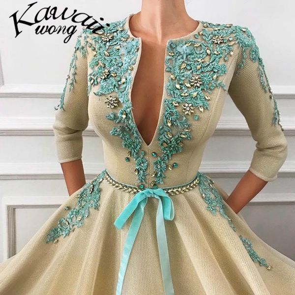 khaki evening dresses fashion lace appliques arabic half sleeve evening dress party formal elegant gown kw0141, White;black
khaki evening dresses fashion lace appliques arabic half sleeve evening dress party formal elegant gown kw0141, White;black