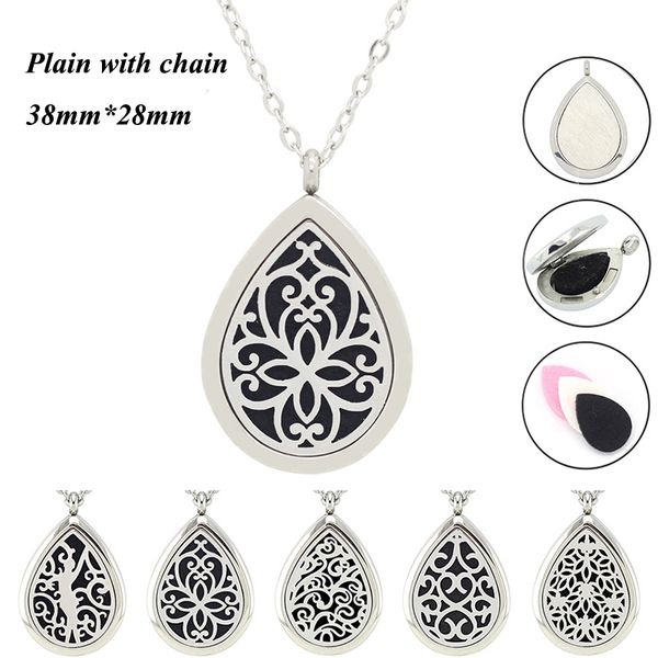 316l stainless steel oil diffuser necklace teardrop 28mm*38mm aromatherapy diffuser pendant necklace for women, Silver
316l stainless steel oil diffuser necklace teardrop 28mm*38mm aromatherapy diffuser pendant necklace for women, Silver