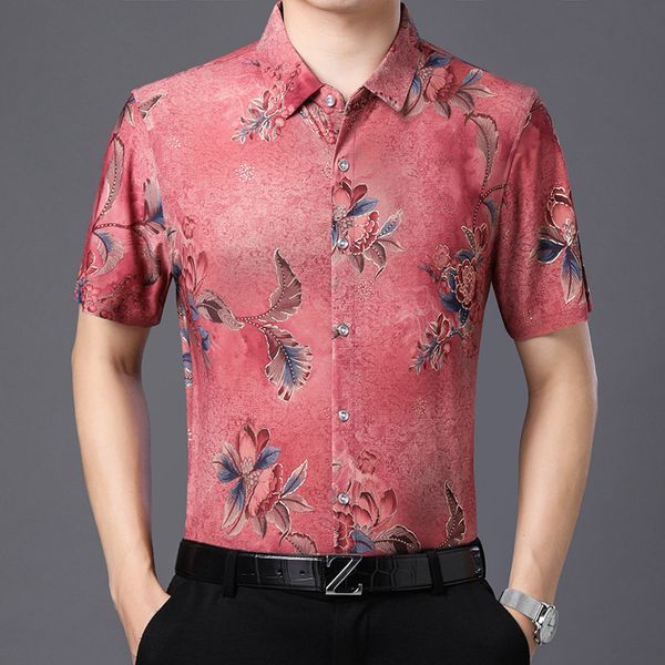 men's casual shirts c-5809 exquisite flower pattern bronzing print short sleeve shirt summer high-quality soft smooth luxury icy men, White;black
men's casual shirts c-5809 exquisite flower pattern bronzing print short sleeve shirt summer high-quality soft smooth luxury icy men, White;black