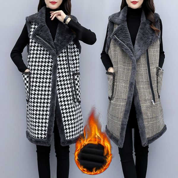 winter office lady korean women vest plaid large long winter womens vest ladies fashion pastel womens clothing, Black;white
winter office lady korean women vest plaid large long winter womens vest ladies fashion pastel womens clothing, Black;white
