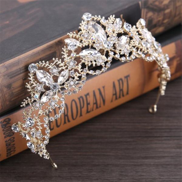 princess wedding crown crystal rhinestone headband bridal crown tiaras prom dinner head jewelry hair accessories, Golden;white
princess wedding crown crystal rhinestone headband bridal crown tiaras prom dinner head jewelry hair accessories, Golden;white