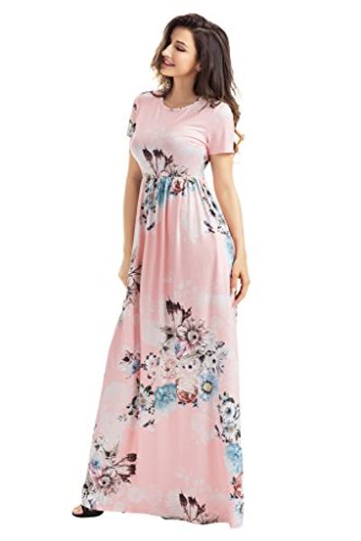 pei women's floral print long dress short sleeve empire flower maxi dresses, Black;gray
pei women's floral print long dress short sleeve empire flower maxi dresses, Black;gray