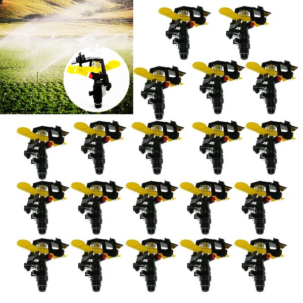 20pcs 1/2 inch heavy duty plastic impact head sprinkler 25-360 degree - dn15