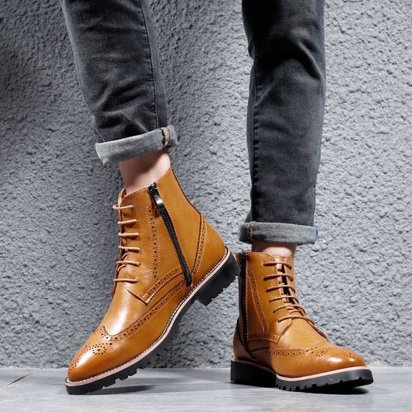 men elastic ankle waterproof rubber casual suede genuine leather oxford dress for men boots, Black
men elastic ankle waterproof rubber casual suede genuine leather oxford dress for men boots, Black