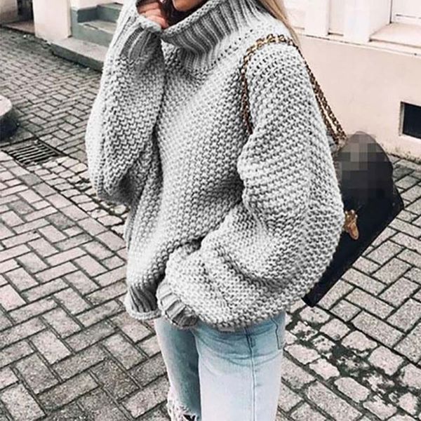 2019 autumn winter high neck sweater women warm thicken knitted sweater lasdies loose women turtleneck female pullover, White;black
2019 autumn winter high neck sweater women warm thicken knitted sweater lasdies loose women turtleneck female pullover, White;black