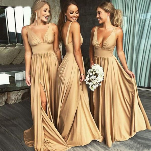 formal dresses summer spandex bridesmaid dresses front split v neck maid of honor wed party gown bd8895, White;pink
formal dresses summer spandex bridesmaid dresses front split v neck maid of honor wed party gown bd8895, White;pink