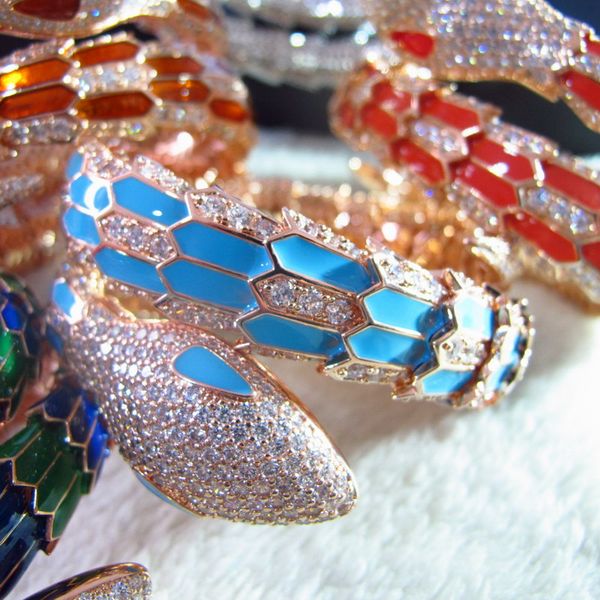 women zircon accessories s925 sterling silver bijoux femme snake cuff enamel bangle bracelet rose gold color party jewellery, Black
women zircon accessories s925 sterling silver bijoux femme snake cuff enamel bangle bracelet rose gold color party jewellery, Black