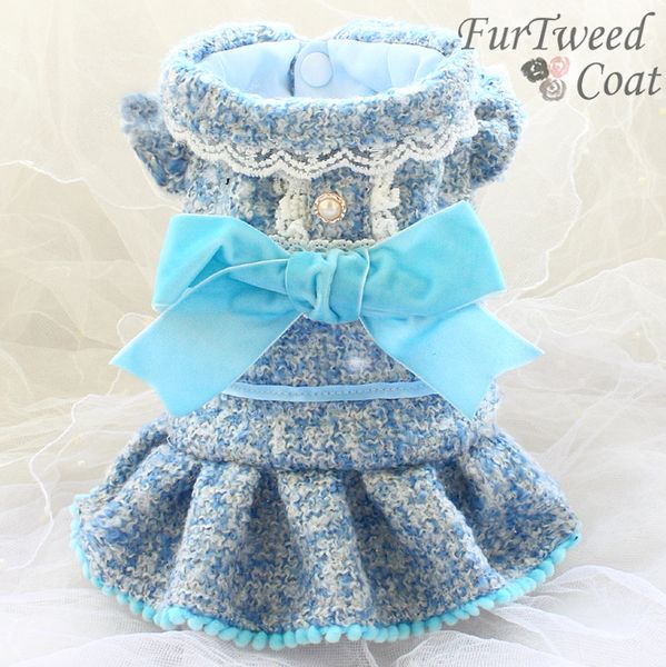 handmade luxury dog apparel clothes paris sky blue thickened gold thread tweed velvet bow coat dress winter
handmade luxury dog apparel clothes paris sky blue thickened gold thread tweed velvet bow coat dress winter