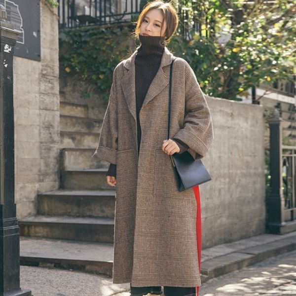 plaid pocket squares women winter long coats plus size coats women clothes 2019 korean fashion clothing autumn winter, Black
plaid pocket squares women winter long coats plus size coats women clothes 2019 korean fashion clothing autumn winter, Black