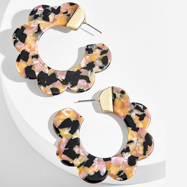 vintage colorful flower big circle hoop earrings elegant geometric acrylic acetate jewelry for women statement charm brincos, Golden;silver
vintage colorful flower big circle hoop earrings elegant geometric acrylic acetate jewelry for women statement charm brincos, Golden;silver
