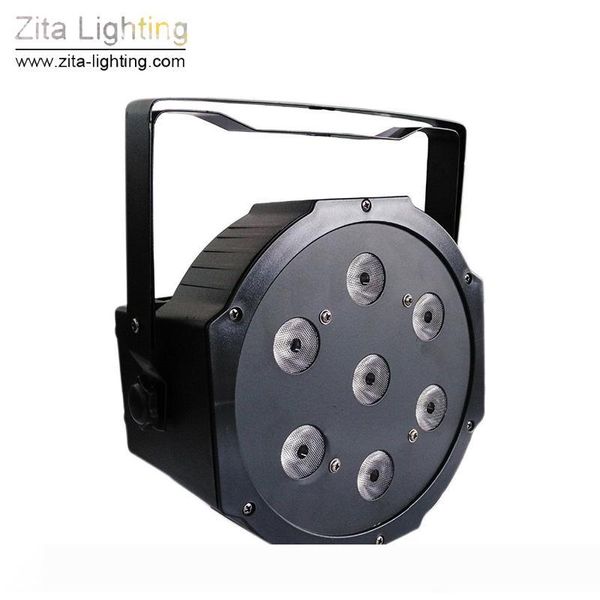 

zita lighting led par lights mini flat rgbw par can stage lighting 7x12w 4in1 dmx512 slimpar mixing color dj disco wedding party effect