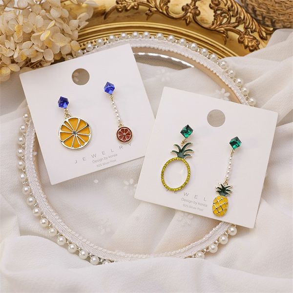 2020 new products exquisite fashion high-end pineapple orange fruit earrings retro blue crystal asymmetric pendant jewelry women, Silver
2020 new products exquisite fashion high-end pineapple orange fruit earrings retro blue crystal asymmetric pendant jewelry women, Silver