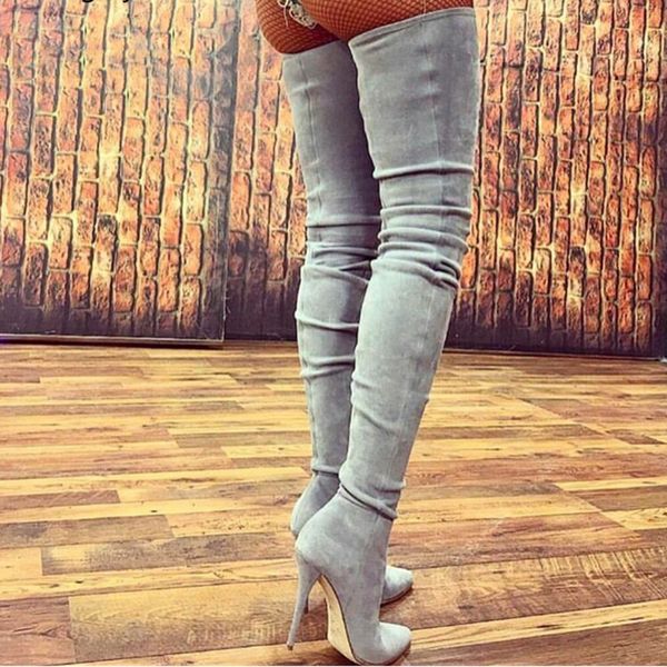 10.5cm heels women shoes dress over knee winter boots woman faux suede leather boot womens thigh high boots ladies snow shoe, Black
10.5cm heels women shoes dress over knee winter boots woman faux suede leather boot womens thigh high boots ladies snow shoe, Black