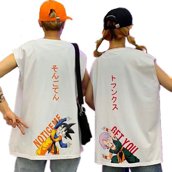 lovers o neck sleeveless anime print vest vacation loose men women' couple matching tank hip hop street fashion, White;black
lovers o neck sleeveless anime print vest vacation loose men women' couple matching tank hip hop street fashion, White;black