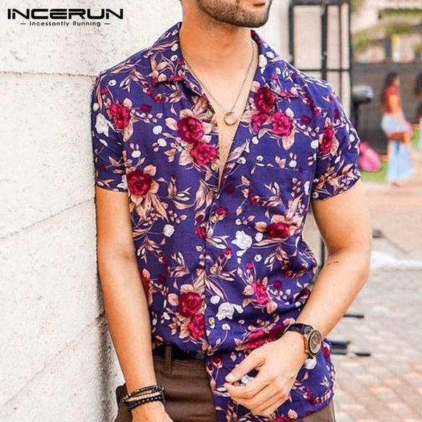 incerun 2020 new fashion men hawaiian shirt short sleeve summer flower printed chic blouse lapel breathable casual camisa, White;black
incerun 2020 new fashion men hawaiian shirt short sleeve summer flower printed chic blouse lapel breathable casual camisa, White;black