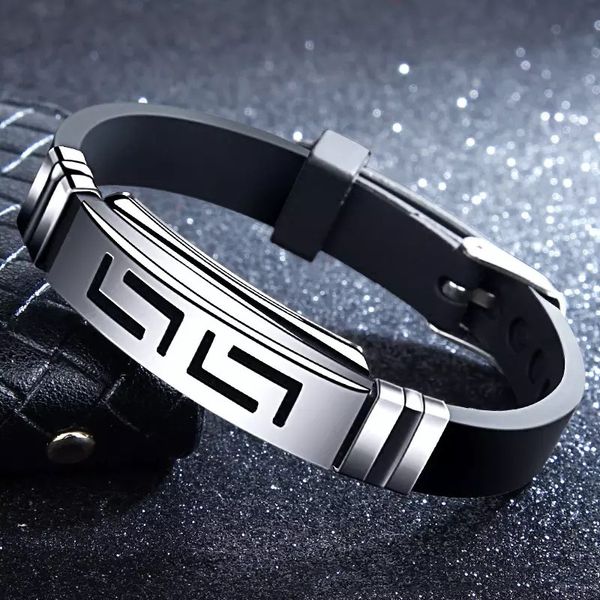 2020 explosion models fashion wristband black punk rubber silicone stainless steel men bracelets bangles
2020 explosion models fashion wristband black punk rubber silicone stainless steel men bracelets bangles