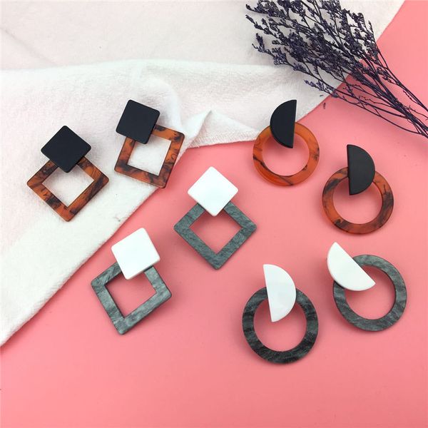 new fashion punk style big circle dangle earrings brincos mix designs female leopard acrylic resin circle square geometric drop earring, Silver
new fashion punk style big circle dangle earrings brincos mix designs female leopard acrylic resin circle square geometric drop earring, Silver
