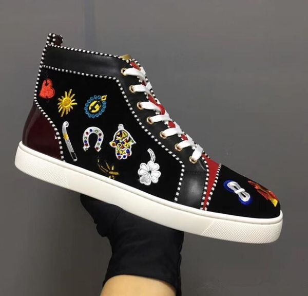 women strass shoes red bottom high cut spiked sneaker rhinestone pik pik rivets classic studes outdoor trainers sliver spikes casual walking, Black
women strass shoes red bottom high cut spiked sneaker rhinestone pik pik rivets classic studes outdoor trainers sliver spikes casual walking, Black