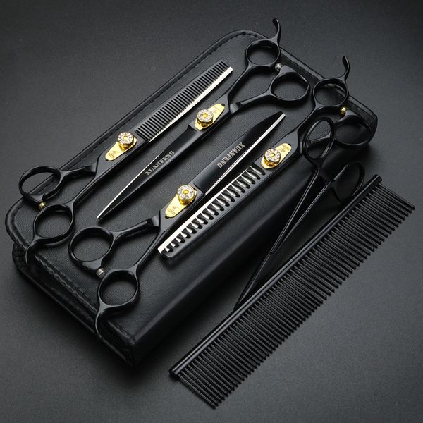 xuan feng 7.0 inch pet beauty scissors set straight shark teeth and curved shears beauty pet scissors for dogs face shear kit
xuan feng 7.0 inch pet beauty scissors set straight shark teeth and curved shears beauty pet scissors for dogs face shear kit