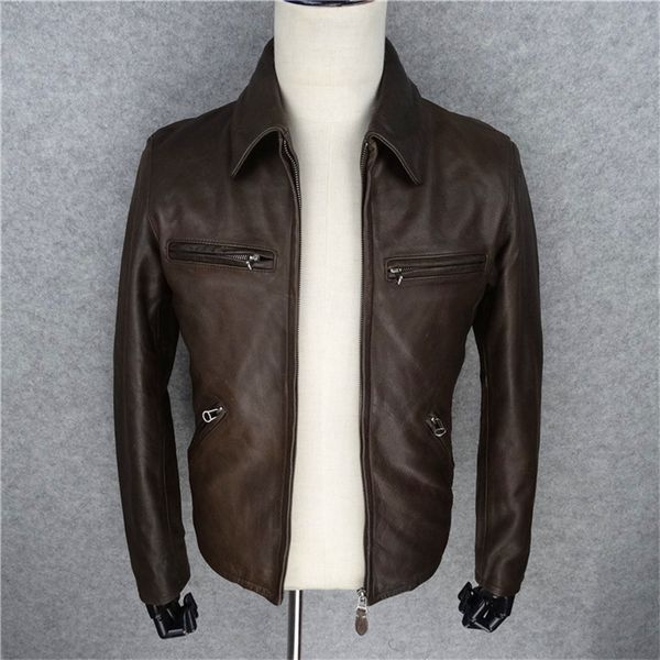 read the description asian size simple design super quality men's genuine cow leather coat vintage cowhide leather jacket, Black
read the description asian size simple design super quality men's genuine cow leather coat vintage cowhide leather jacket, Black