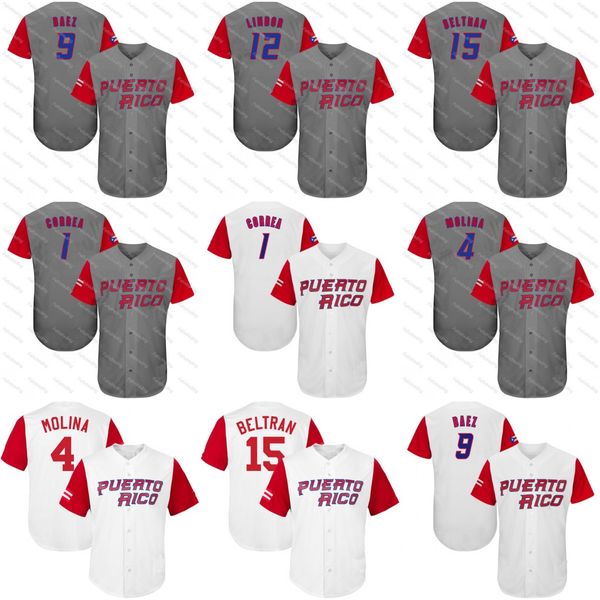 #12 Lindor 2017 WBC Puerto Rico #1 Carlos Correa #21 Roberto Clemente 9 Javier Baez 4 Yadier Molina 15 Carlos Beltran Baseball Jerseys
#12 Lindor 2017 WBC Puerto Rico #1 Carlos Correa #21 Roberto Clemente 9 Javier Baez 4 Yadier Molina 15 Carlos Beltran Baseball Jerseys