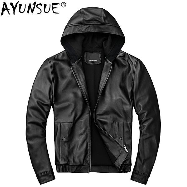 ayunsue real из натуральной кожи куртка с капюшоном мужчины 100% дубленки короткие весна осень плюс размер мужские кожаные куртки kj2905, Black
ayunsue real из натуральной кожи куртка с капюшоном мужчины 100% дубленки короткие весна осень плюс размер мужские кожаные куртки kj2905, Black