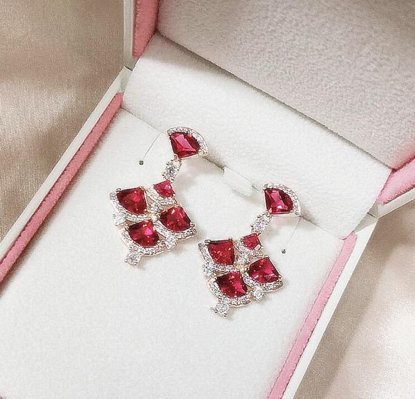 new zircon fashion retro elegant ladies earrings super flash bride wedding jewelry, Silver