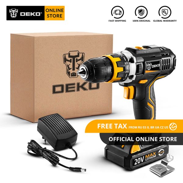 оригинальный deko gcd20du2 20v max аккумуляторная дрель электрическая отвертка lithium-ion мини драйвер питания с регулируемой частотой вращ
оригинальный deko gcd20du2 20v max аккумуляторная дрель электрическая отвертка lithium-ion мини драйвер питания с регулируемой частотой вращ