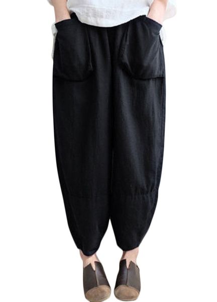 vintage women harem pants elastic waist solid wide leg trousers baggy loose cotton linen pants g12119b, Black;white
vintage women harem pants elastic waist solid wide leg trousers baggy loose cotton linen pants g12119b, Black;white
