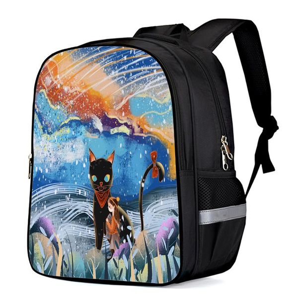 black cat girl illustration lapbackpacks school bag child book bag sports bags bottle side pockets
black cat girl illustration lapbackpacks school bag child book bag sports bags bottle side pockets
