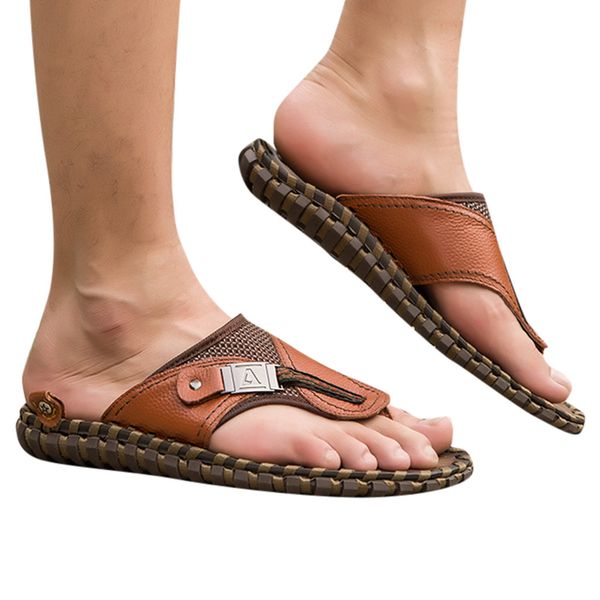 men's summer beach breathable shoes sewing fashion element sandals male slipper flip-flops flat shoes low heel height june 3, Black
men's summer beach breathable shoes sewing fashion element sandals male slipper flip-flops flat shoes low heel height june 3, Black