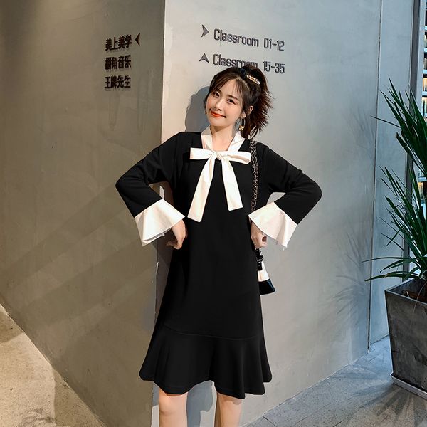 plus size pregnant women knitted dress autumn long flare sleeve bow collar maternity trumpet dress preppy style mermaid, White
plus size pregnant women knitted dress autumn long flare sleeve bow collar maternity trumpet dress preppy style mermaid, White