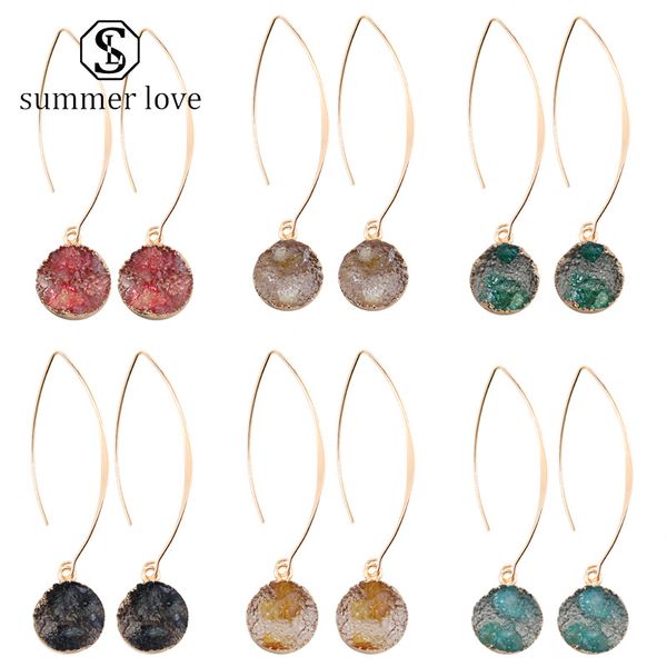 new arrival resin dangle earring 6 color gold plating round circle shape ear fashion jeweley gift for women -y, Silver
new arrival resin dangle earring 6 color gold plating round circle shape ear fashion jeweley gift for women -y, Silver