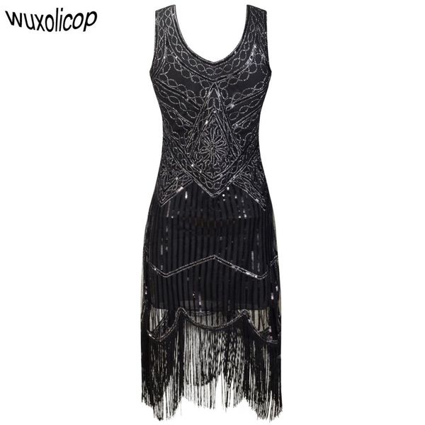 женщины партии robe femme 1920-х годов великий гэтсби хлопушки пришивания fringe midi платье summer art deco ретро черное платье q190417, Black;gray
женщины партии robe femme 1920-х годов великий гэтсби хлопушки пришивания fringe midi платье summer art deco ретро черное платье q190417, Black;gray