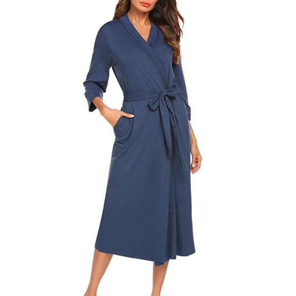 cotton blend everyday midi soft home solid loose with belt v neck women night gown casual 3/4 sleeves elegant, Black;red
cotton blend everyday midi soft home solid loose with belt v neck women night gown casual 3/4 sleeves elegant, Black;red