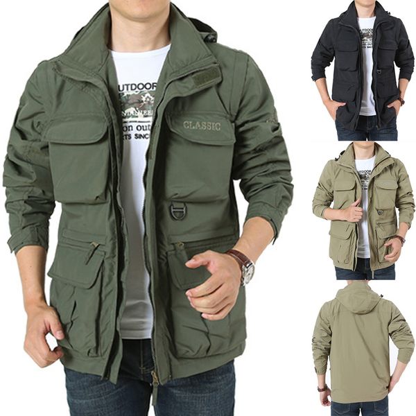 casaco jaqueta masculino chaqueta hombre coat men's detachable sleeve hooded loose outdoor mountaineering sportswear chamarra, Black;brown
casaco jaqueta masculino chaqueta hombre coat men's detachable sleeve hooded loose outdoor mountaineering sportswear chamarra, Black;brown