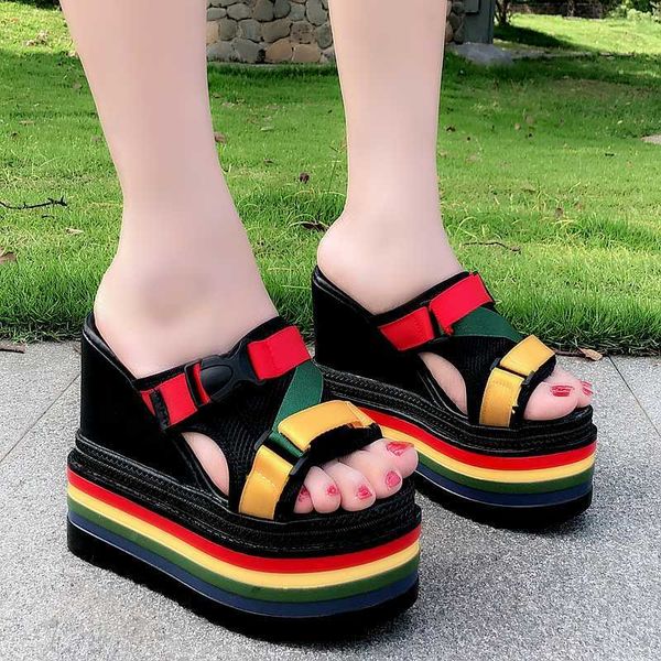 summer 2020 new korean version 14cm wear-resistant fashion slippers female ulzzang sandals and slippers tide, Black
summer 2020 new korean version 14cm wear-resistant fashion slippers female ulzzang sandals and slippers tide, Black