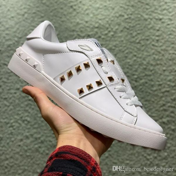 2019 wholesale casual designer open shoes men women splice rivet classic fashion lovers white genuine leather sneakers for sale, Black
2019 wholesale casual designer open shoes men women splice rivet classic fashion lovers white genuine leather sneakers for sale, Black