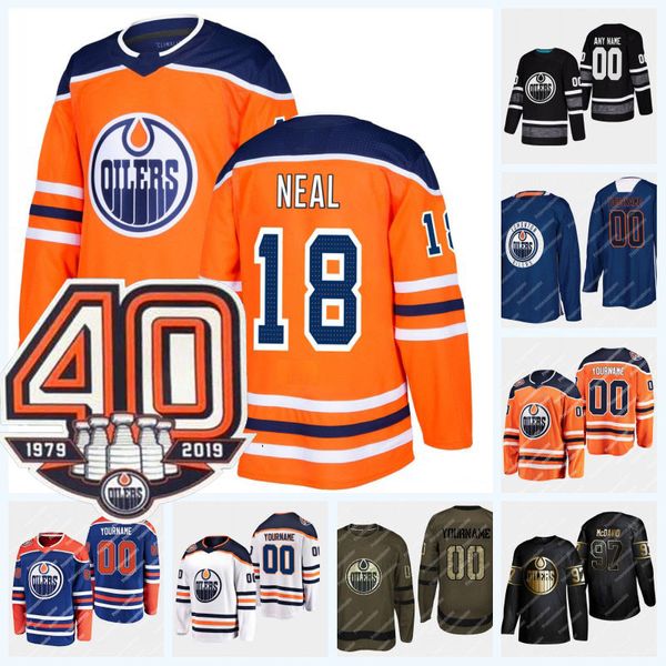 

18 James Neal Edmonton Oilers 40th anniversary 97 McDavid Oscar Klefbom Matthew Benning Talbot Leon Draisaitl Zack Kassian Darnell Nurse