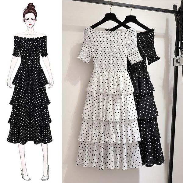 plise summer dress web celebrity point cake dress to cover the flesh a word shoulder circle neck two wear chiffon, White;black
plise summer dress web celebrity point cake dress to cover the flesh a word shoulder circle neck two wear chiffon, White;black