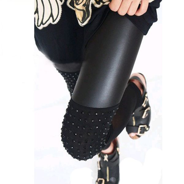 2020 spring and summer new style europe and america faux leather cotton gauze joint leggings knee drilling capri pants nosta, Black
2020 spring and summer new style europe and america faux leather cotton gauze joint leggings knee drilling capri pants nosta, Black