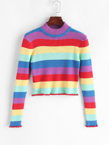 zaful autumn winter fashion women rainbow colorful sweaters ribbed round neck long sleeves color block stripe knitwear pullovers, White;black
zaful autumn winter fashion women rainbow colorful sweaters ribbed round neck long sleeves color block stripe knitwear pullovers, White;black