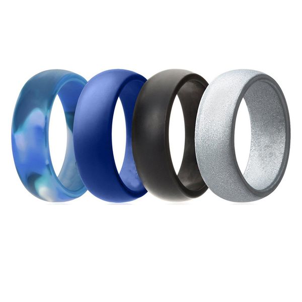 fashion silicone rings for women men sport punk jewellery couple lover accessories quality friends gifts 4 colors/set cn010, Silver
fashion silicone rings for women men sport punk jewellery couple lover accessories quality friends gifts 4 colors/set cn010, Silver
