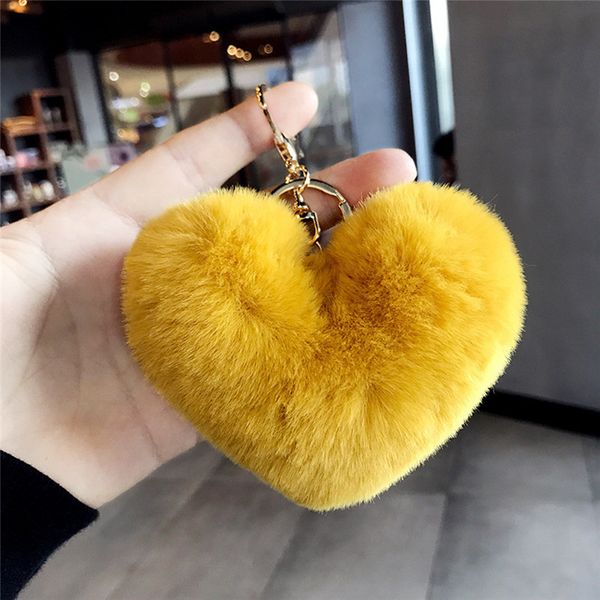 lovely heart keychains women's pom poms faux rex fur key chains girl bag hang car key ring pendant llaveros, Black
lovely heart keychains women's pom poms faux rex fur key chains girl bag hang car key ring pendant llaveros, Black