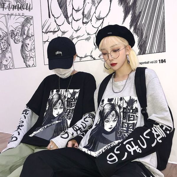 harajuku строчка поддельный двухкусочный футболка 2020 осень dark comics японская печать готика o шеи рубашка с длинными рукавами, White
harajuku строчка поддельный двухкусочный футболка 2020 осень dark comics японская печать готика o шеи рубашка с длинными рукавами, White