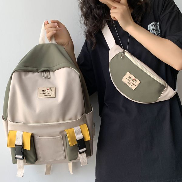 dcimor waterproof nylon women backpack female panelled combined knapsack schoolbag for teenage girls travel mochila
dcimor waterproof nylon women backpack female panelled combined knapsack schoolbag for teenage girls travel mochila