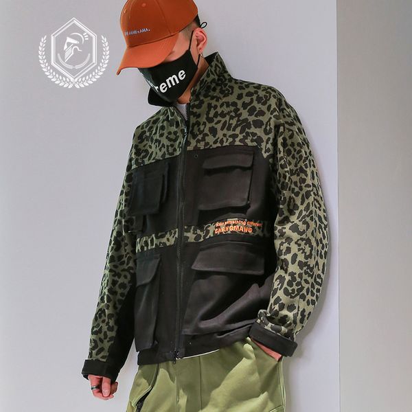 golomise men fashion loose embroidery leopard print jacket casual safari style patchwork hip hop coat, Black;brown
golomise men fashion loose embroidery leopard print jacket casual safari style patchwork hip hop coat, Black;brown