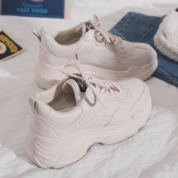 size 35-40 2019 new casual women's sneakers lace up platform shoes woman for thick soled vulcanize shoes comfortable footwear y200109, Black
size 35-40 2019 new casual women's sneakers lace up platform shoes woman for thick soled vulcanize shoes comfortable footwear y200109, Black